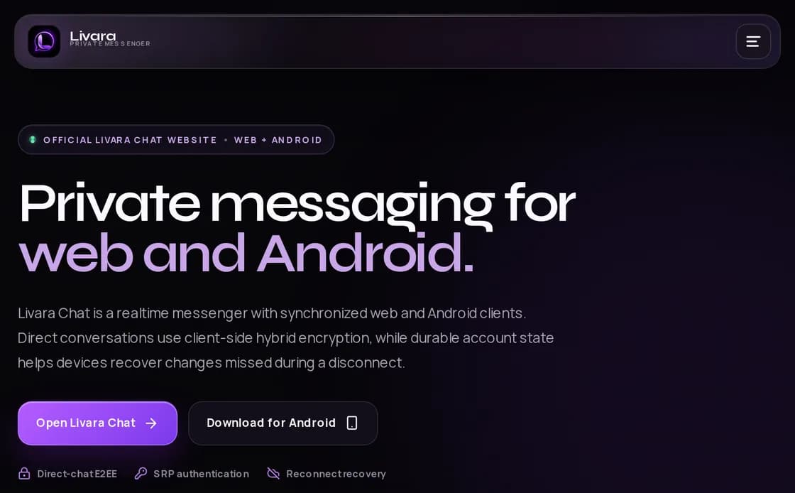 Livara Chat synchronized conversation interface